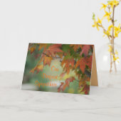 Herfst Maple Leaves kaart- aanpassen elke gelegenh Kaart (Gele Bloem)