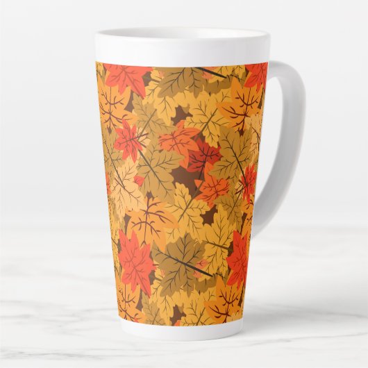Herfst Maple Leaves Latte Mok (Rechterhoek)