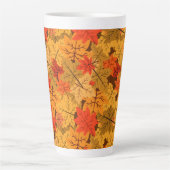 Herfst Maple Leaves Latte Mok (Voorkant)