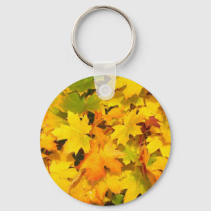 Herfst Maple Leaves met Autumn Colors Sleutelhanger