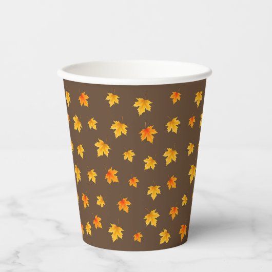 Herfst Maple Leaves Papieren Bekers (Voorkant)