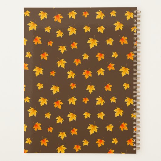 Herfst Maple Leaves Planner (Achterkant)