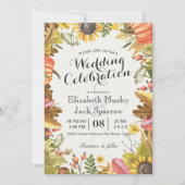 Herfst Maple Leaves Pumpkin Kaart (Voorkant)