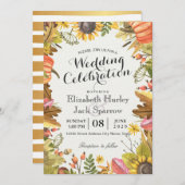 Herfst Maple Leaves Pumpkin Kaart (Voorkant / Achterkant)