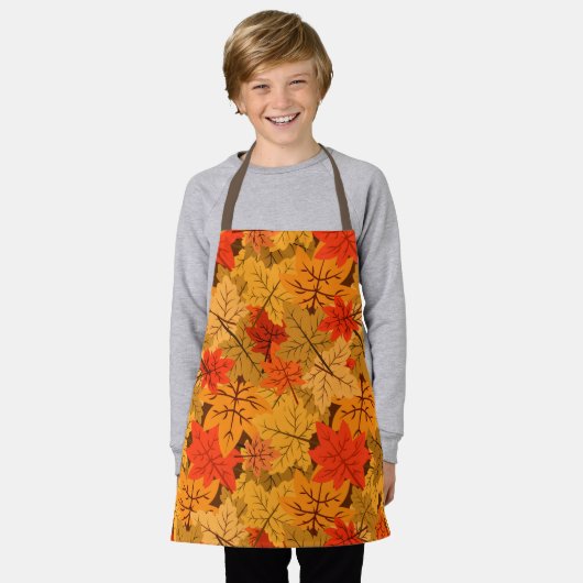 Herfst Maple Leaves Schort (Gedragen)