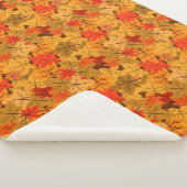Herfst Maple Leaves Sherpa Deken (3/4)