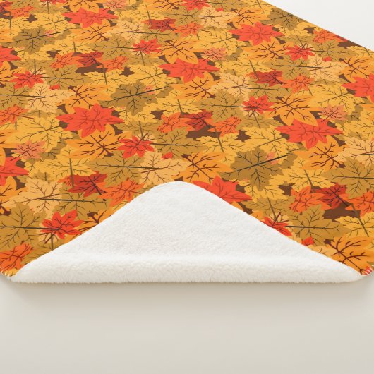 Herfst Maple Leaves Sherpa Deken (3/4)