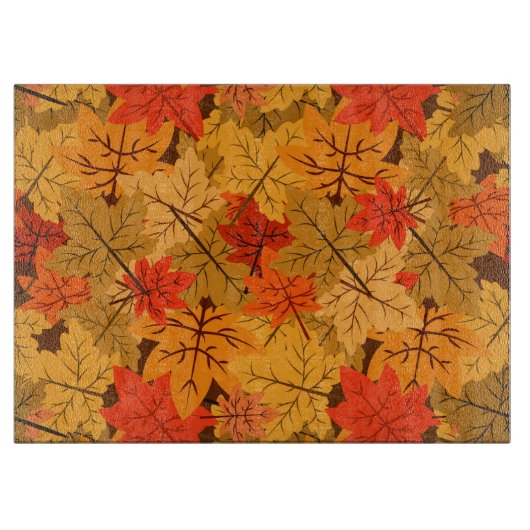 Herfst Maple Leaves Snijplank (Voorkant)