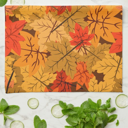 Herfst Maple Leaves Theedoek (Gevouwen)