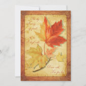 Herfst Maple Leaves Wedding Kaart (Voorkant)
