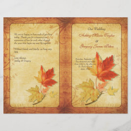 Herfst Maple Leaves Wedding Program