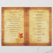 Herfst Maple Leaves Wedding Program (Achterkant)