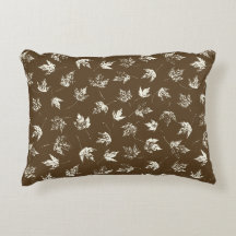 Herfst Maple lekt op bruin - naadloos patroon.