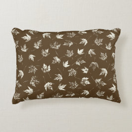 Herfst Maple lekt op bruin - naadloos patroon. Accent Kussen