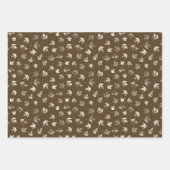 Herfst Maple lekt op bruin - naadloos patroon. Inpakpapier Vel (Voorkant 3)