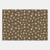 Herfst Maple lekt op bruin - naadloos patroon. Inpakpapier Vel (Voorkant)