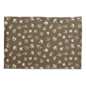 Herfst Maple lekt op bruin - naadloos patroon. Kussensloop (Achterkant)