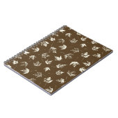 Herfst Maple lekt op bruin - naadloos patroon. Notitieboek (Linkerzijde)