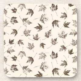 Herfst Maple lekt op room - naadloos patroon. Bier Onderzetter