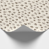 Herfst Maple lekt op room - naadloos patroon. Cadeaupapier (Hoek)