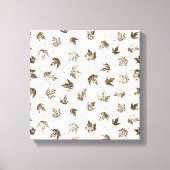 Herfst Maple lekt op room - naadloos patroon. Canvas Afdruk (Voorkant)