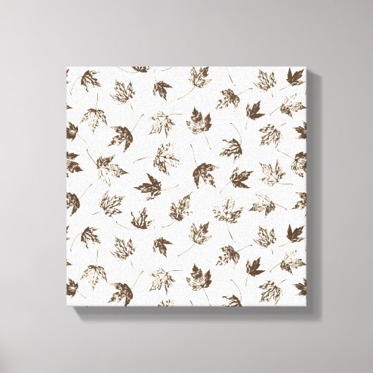 Herfst Maple lekt op room - naadloos patroon. Canvas Afdruk (Voorkant)