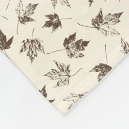 Herfst Maple lekt op room - naadloos patroon. Fleece Deken