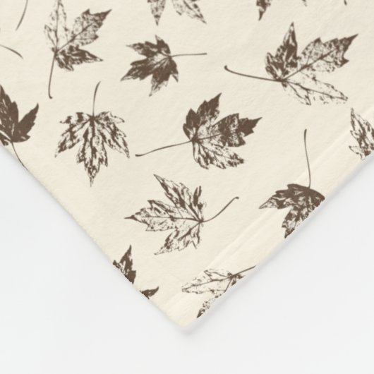 Herfst Maple lekt op room - naadloos patroon. Fleece Deken (Hoek)