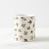 Herfst Maple lekt op room - naadloos patroon. Koffiemok (Center)