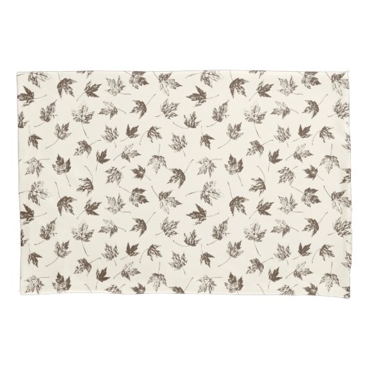 Herfst Maple lekt op room - naadloos patroon. Kussensloop (Voorkant)