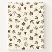 Herfst Maple lekt op room - naadloos patroon. Notitieboek (Achterkant)