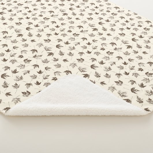 Herfst Maple lekt op room - naadloos patroon. Sherpa Deken (3/4)
