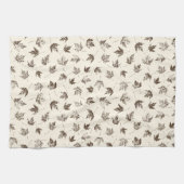 Herfst Maple lekt op room - naadloos patroon. Theedoek (Horizontaal)