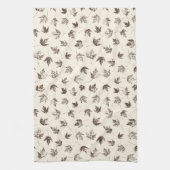 Herfst Maple lekt op room - naadloos patroon. Theedoek (Verticaal)