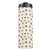 Herfst Maple lekt op room - naadloos patroon. Thermosbeker (Voorkant)