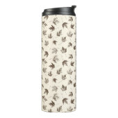 Herfst Maple lekt op room - naadloos patroon. Thermosbeker (Gedraaid links)