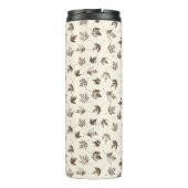 Herfst Maple lekt op room - naadloos patroon. Thermosbeker (Achterkant)