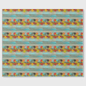 Herfst Maple: Pinecone Natuur Lijst. Cadeaupapier (Vlak)