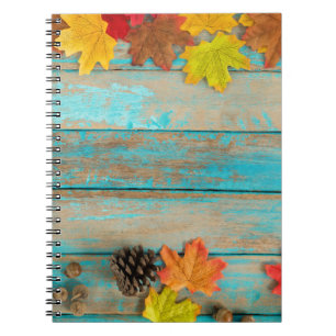 Herfst Maple: Pinecone Natuur Lijst. Notitieboek