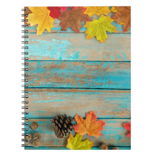 Herfst Maple: Pinecone Natuur Lijst. Notitieboek (Voorkant)