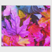 Herfst maple tree leaf kleurful najaarsnatuur cadeaupapier (Vlak)