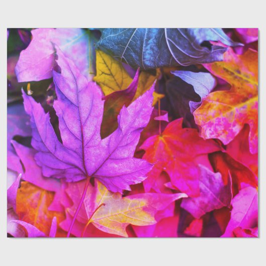 Herfst maple tree leaf kleurful najaarsnatuur cadeaupapier (Vlak)