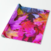 Herfst maple tree leaf kleurful najaarsnatuur cadeaupapier (Uitgerold)