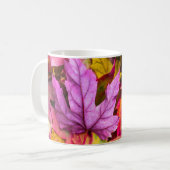 Herfst maple tree leaf kleurful najaarsnatuur koffiemok (Voorkant links)