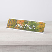 Herfst Maple Trees Autumn Natuur Fotografie Bureau Naambordje (Voorkant)