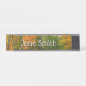 Herfst Maple Trees Autumn Natuur Fotografie Bureau Naambordje (Voorkant)