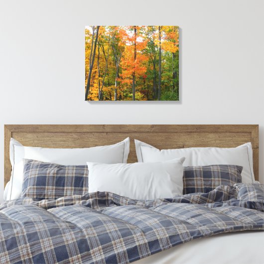 Herfst Maple Trees Autumn Natuur Fotografie Canvas Afdruk (Insitu (Slaapkamer))