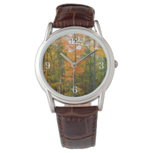 Herfst Maple Trees Autumn Natuur Fotografie Horloge