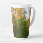 Herfst Maple Trees Autumn Natuur Fotografie Latte Mok (Rechterhoek)