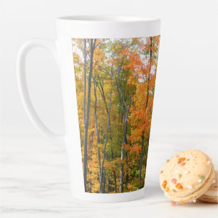 Herfst Maple Trees Autumn Natuur Fotografie Latte Mok